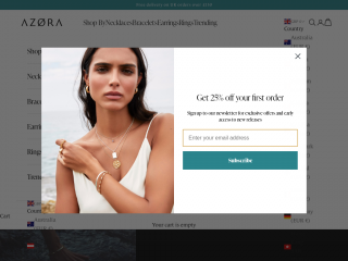 azorajewellery.co.uk screenshot