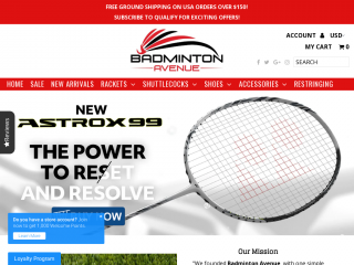 badmintonavenue.com screenshot