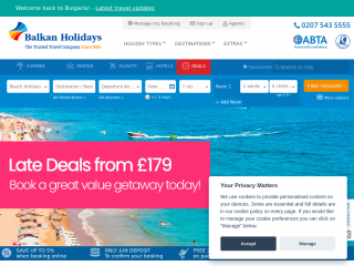 balkanholidays.co.uk screenshot