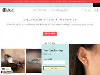 ballabracelets.com screenshot