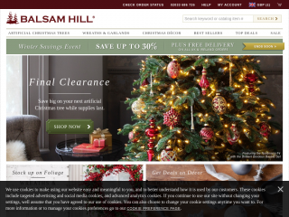 balsamhill.co.uk screenshot