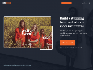bandzoogle.com screenshot
