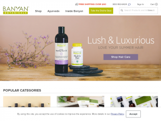 banyanbotanicals.com screenshot