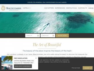beachcomber-hotels.com screenshot