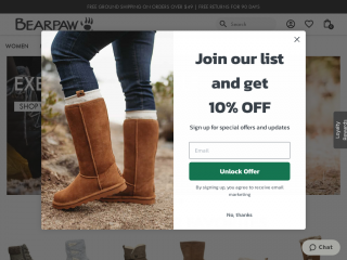 bearpaw.com screenshot