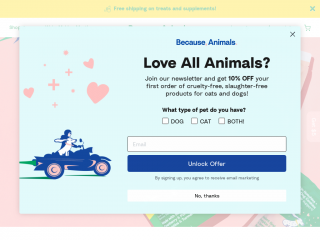 becauseanimals.com screenshot