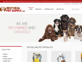 bestdealpetsupply.com screenshot