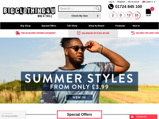 bigclothing4u.co.uk screenshot