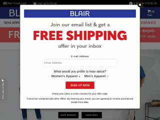 blair.com screenshot