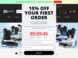 blauerboardshop.com screenshot