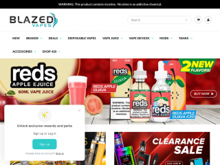 blazedvapes.com screenshot