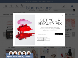 bluemercury.com screenshot