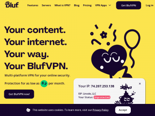 blufvpn.com screenshot