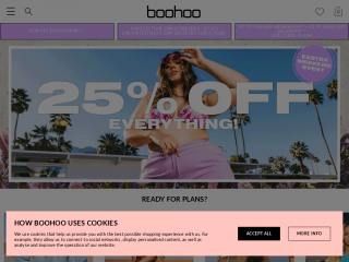 boohoo.com screenshot