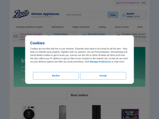 bootskitchenappliances.com screenshot