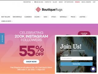 boutiquerugs.com screenshot