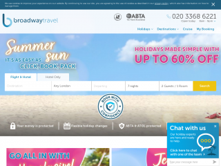 broadwaytravel.com screenshot