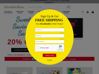 brookhollowcards.com screenshot