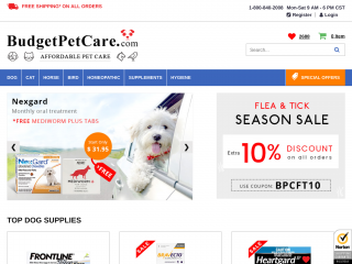 budgetpetcare.com screenshot