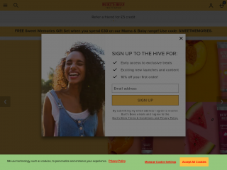 burtsbees.co.uk screenshot