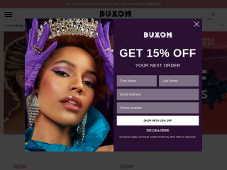 buxomcosmetics.com screenshot