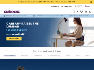 cabeau.com screenshot