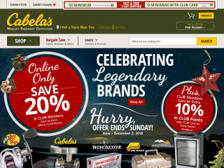 cabelas.com screenshot