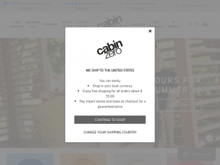 cabinzero.com screenshot