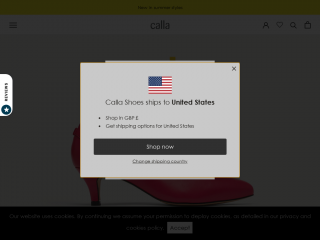 callashoes.co.uk screenshot