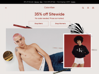 calvinklein.com screenshot