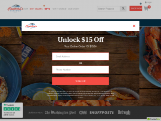 cameronsseafood.com screenshot