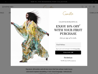 camilla.com screenshot