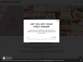 candlesdirect.com screenshot