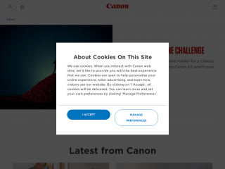 canon.co.uk screenshot