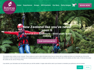 canopytours.co.nz screenshot