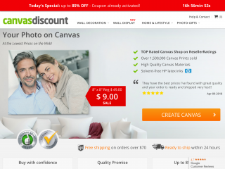 canvasdiscount.com screenshot