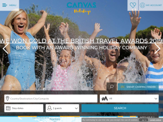 canvasholidays.co.uk screenshot