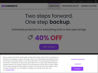carbonite.com screenshot