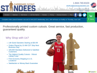 cardboardcutoutstandees.com screenshot