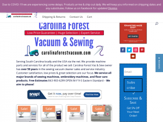 carolinaforestvacuum.com screenshot