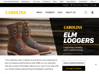 carolinashoe.com screenshot