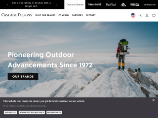 cascadedesigns.com screenshot