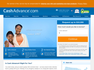 cashadvance.com screenshot