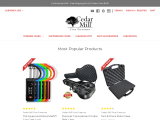 cedarmillfirearms.com screenshot