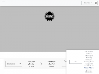 centralhoteles.com screenshot