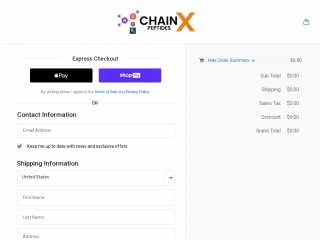 chainxpeptides.com screenshot