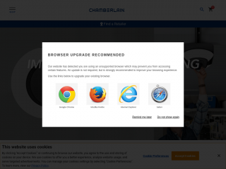 chamberlain.com screenshot
