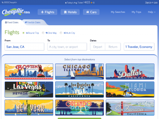 cheapair.com screenshot