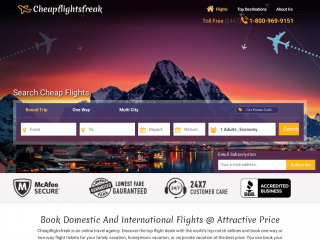 cheapflightsfreak.com screenshot