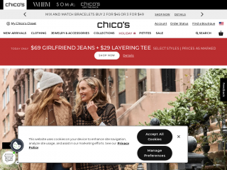 chicos.com screenshot